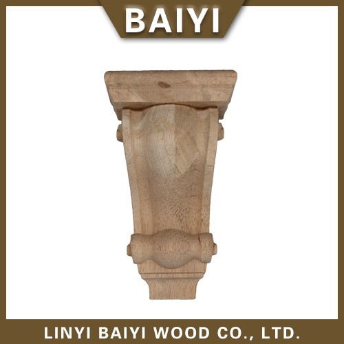 Cabezal de columna de madera y soporte de viga